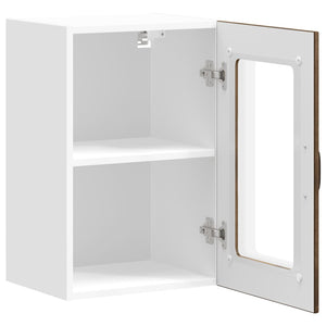 Pensile da Cucina con Porta in Vetro Lucca Rovere Fumo 853772