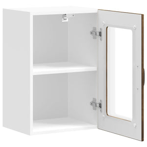 Pensile da Cucina con Porta in Vetro Lucca Rovere Fumo 853772