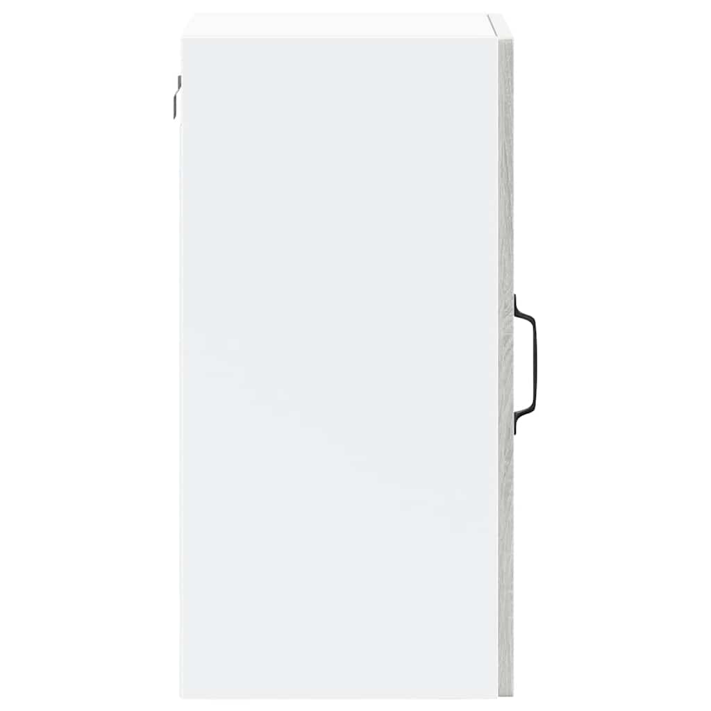 Pensile da Cucina con Porta in Vetro-Mobile Cucina da Parete Lucca Grigio Sonoma 480438