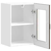 Pensile da Cucina con Porta in Vetro Lucca Rovere Marrone 853774