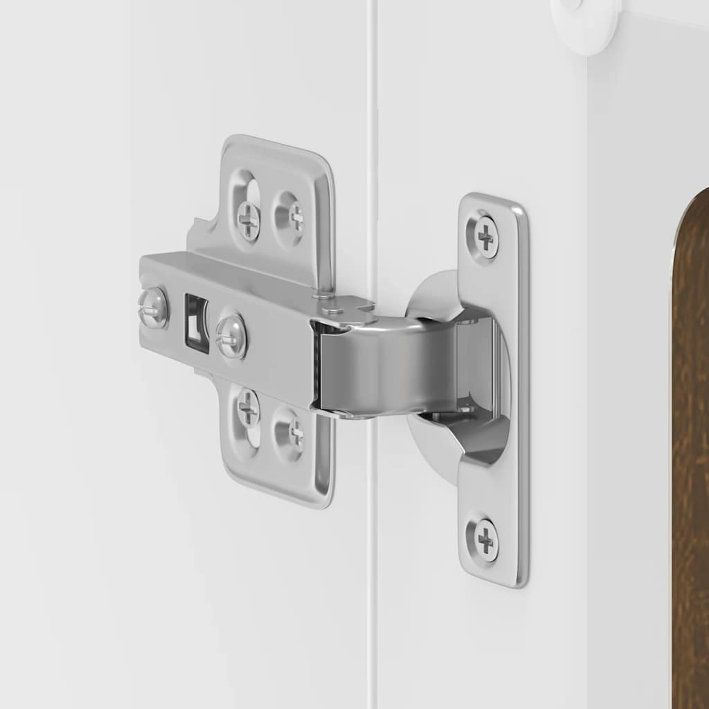 Pensile da Cucina con Porta in Vetro Lucca Rovere Marrone 853774