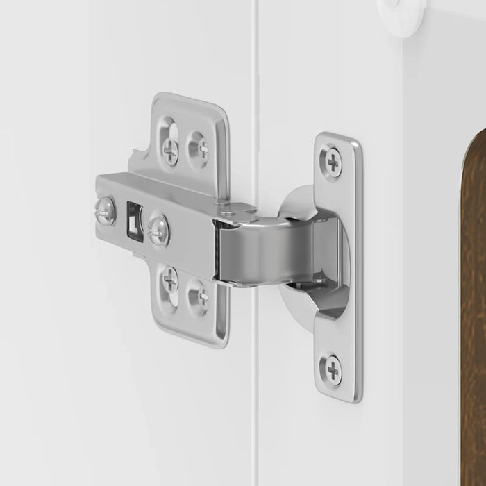 Pensile da Cucina con Porta in Vetro Lucca Rovere Marrone 853774