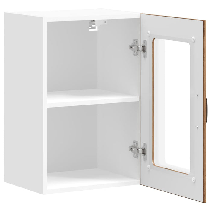 Pensile da Cucina con Porta in Vetro Lucca Legno Antico 853775