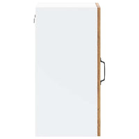 Pensile da Cucina con Porta in Vetro-Mobile Cucina da Parete Lucca Legno Antico