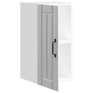 vidaXL Pensile da Cucina Lucca Bianco Lucido in Legno Multistrato