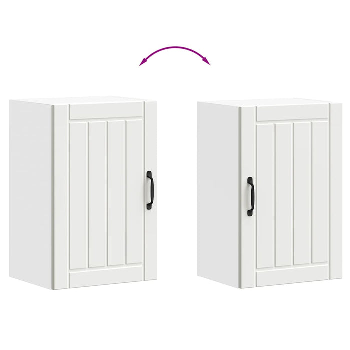 vidaXL Pensile da Cucina Lucca Bianco in Legno Multistrato