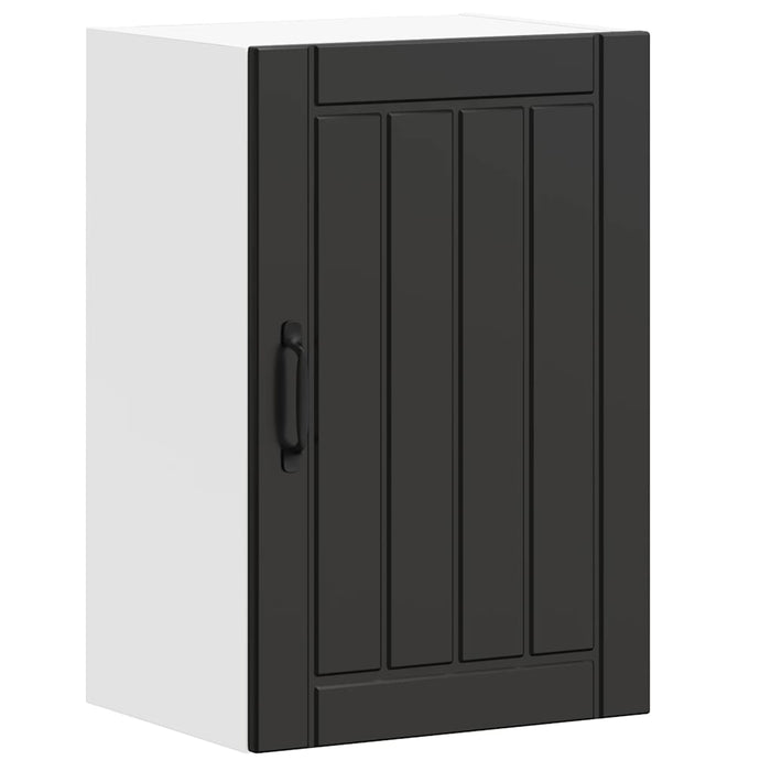 Pensile da Cucina-Mobile Cucina da Parete Lucca Nero in Legno Multistrato 300956