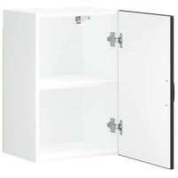 Pensile da Cucina-Mobile Cucina da Parete Lucca Nero in Legno Multistrato 300956