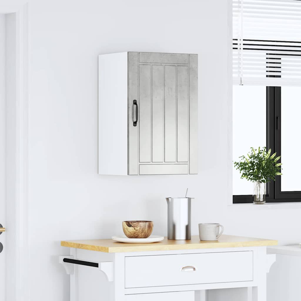 Pensile da Cucina-Mobile Cucina da Parete Lucca Grigio Cemento in Legno Multistrato 514827