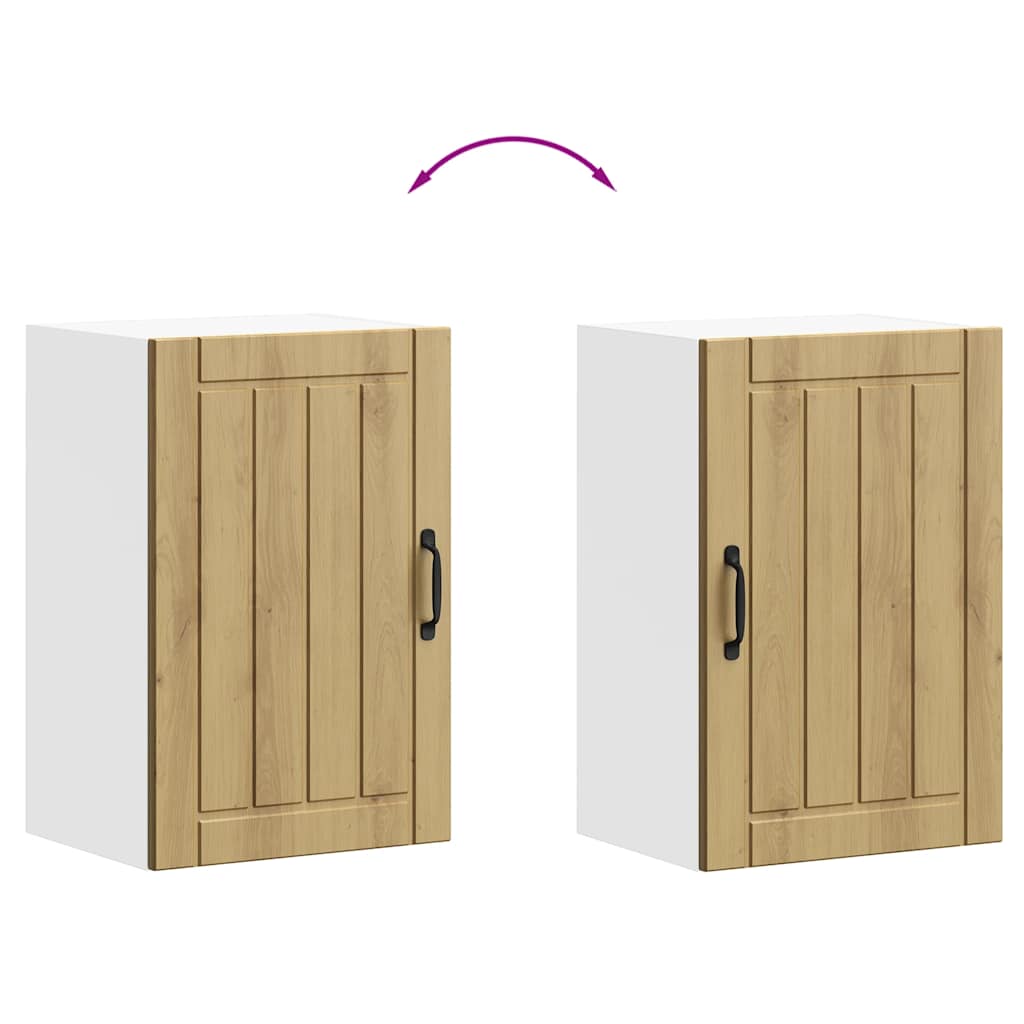 Pensile da Cucina Lucca Rovere Artigianale in Legno Multistrato 853796