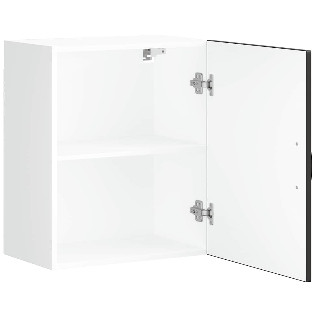 Pensile da Cucina-Mobile Cucina da Parete Lucca Nero in Legno Multistrato 593576