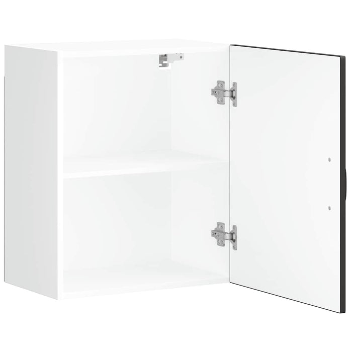 Pensile da Cucina-Mobile Cucina da Parete Lucca Nero in Legno Multistrato 593576