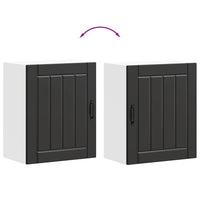 Pensile da Cucina-Mobile Cucina da Parete Lucca Nero in Legno Multistrato 593576