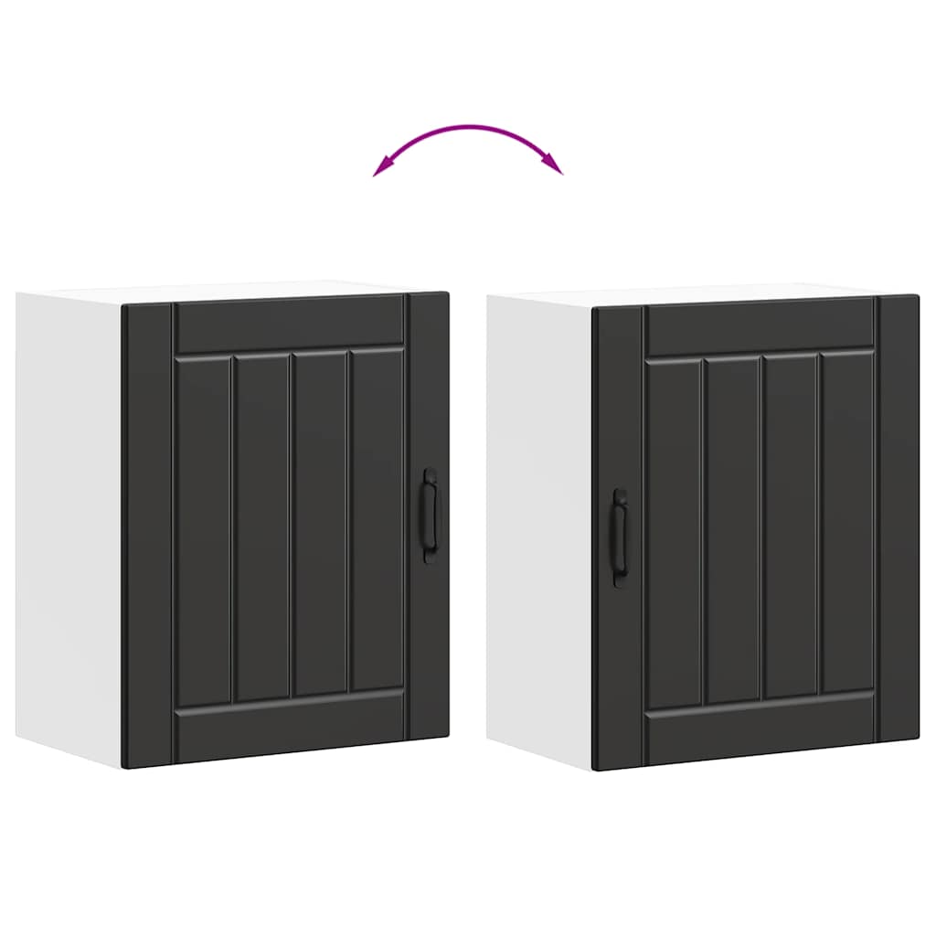 Pensile da Cucina Lucca Nero in Legno Multistrato 853799