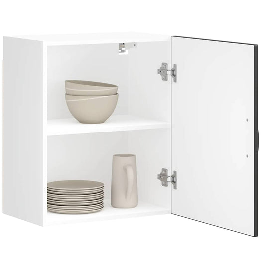 Pensile da Cucina-Mobile Cucina da Parete Lucca Nero in Legno Multistrato 593576