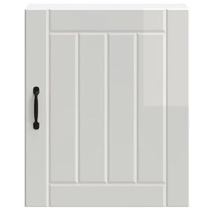 Pensile da Cucina-Mobile Cucina da Parete Lucca Bianco Lucido in Legno Multistrato 866530