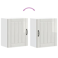 vidaXL Pensile da Cucina Lucca Bianco Lucido in Legno Multistrato