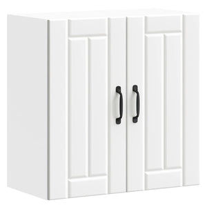 vidaXL Pensile da Cucina Lucca Bianco in Legno Multistrato