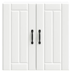 vidaXL Pensile da Cucina Lucca Bianco in Legno Multistrato