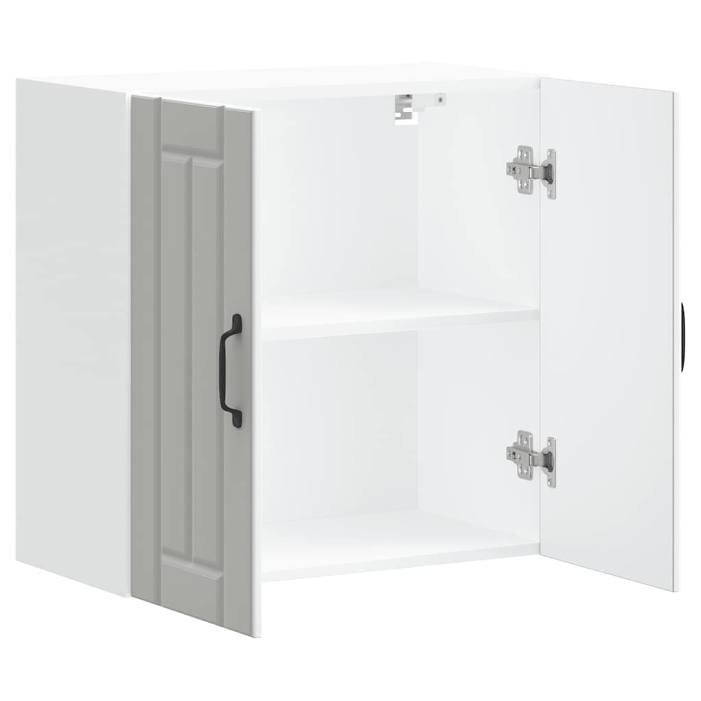 vidaXL Pensile da Cucina Lucca Bianco in Legno Multistrato