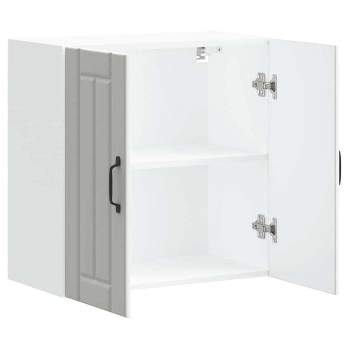 vidaXL Pensile da Cucina Lucca Bianco in Legno Multistrato