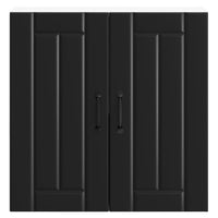 Pensile da Cucina-Mobile Cucina da Parete Lucca Nero in Legno Multistrato 805884