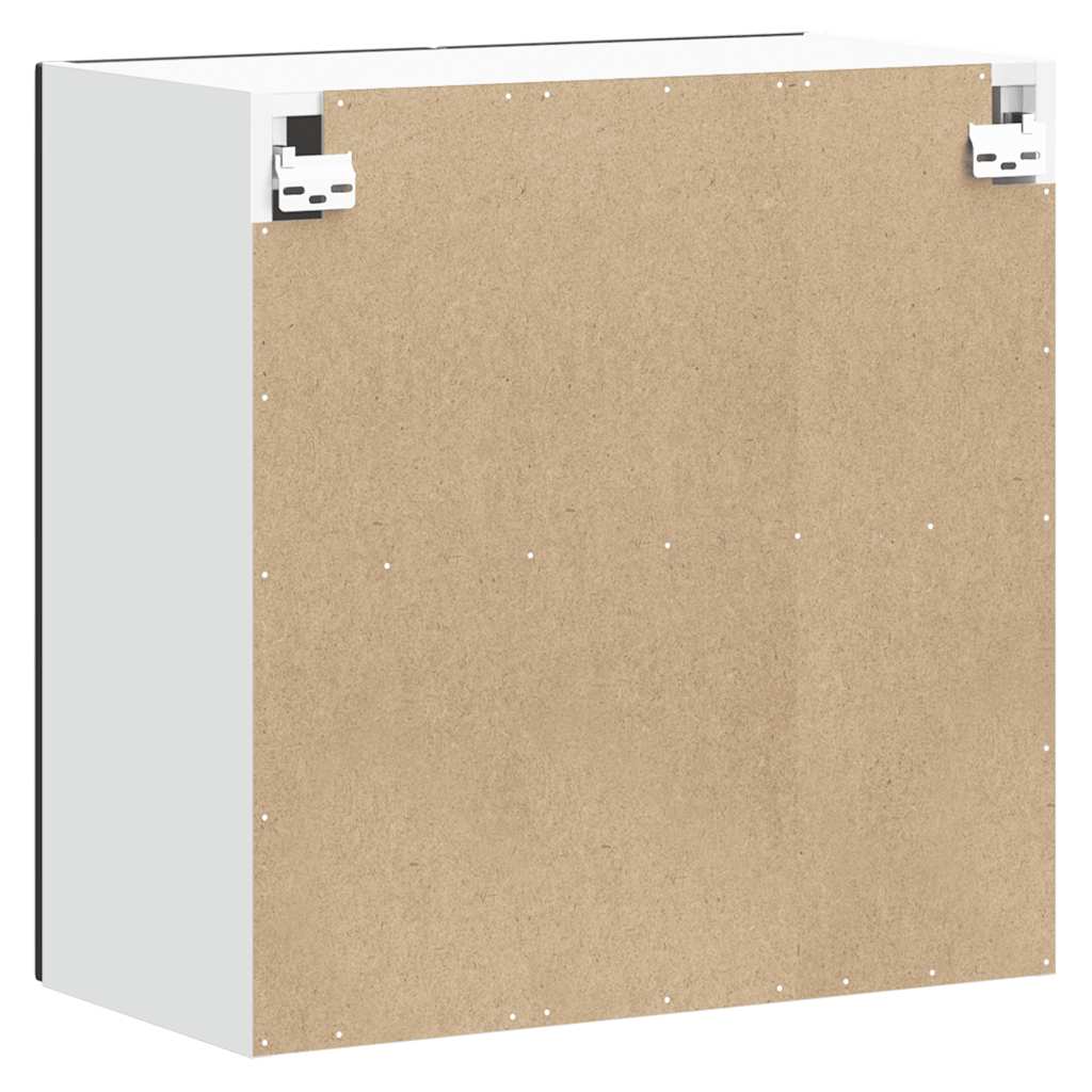 Pensile da Cucina-Mobile Cucina da Parete Lucca Nero in Legno Multistrato 805884