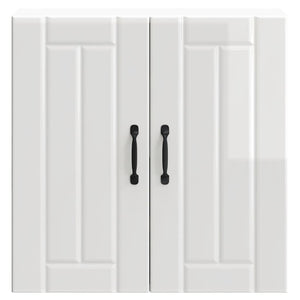 Pensile da Cucina Lucca Bianco Lucido in Legno Multistrato 853819