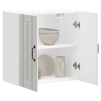 Pensile da Cucina-Mobile Cucina da Parete Lucca Bianco Lucido in Legno Multistrato 615553