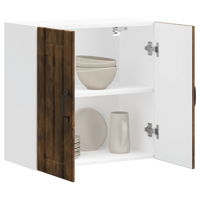 vidaXL Pensile da Cucina Lucca Rovere Fumo in Legno Multistrato