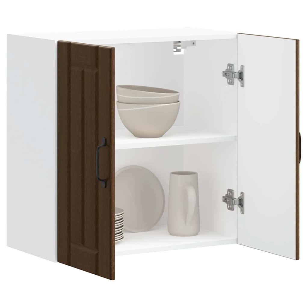 Pensile da Cucina-Mobile Cucina da Parete Lucca Rovere Marrone in Legno Multistrato 777651