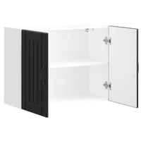 vidaXL Pensile da Cucina Lucca Nero in Legno Multistrato