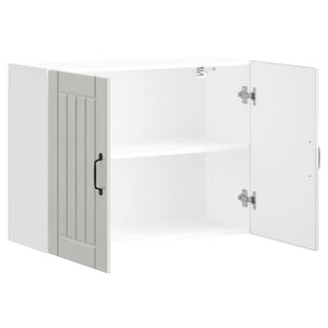 vidaXL Pensile da Cucina Lucca Bianco Lucido in Legno Multistrato