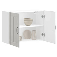 vidaXL Pensile da Cucina Lucca Bianco Lucido in Legno Multistrato