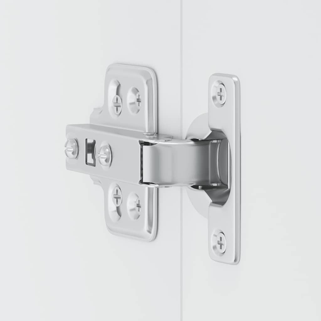 Pensile da Cucina-Mobile Cucina da Parete Lucca Bianco Lucido in Legno Multistrato 831906