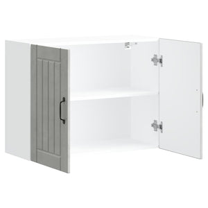 Pensile da Cucina-Mobile Cucina da Parete Lucca Grigio Cemento in Legno Multistrato 645088