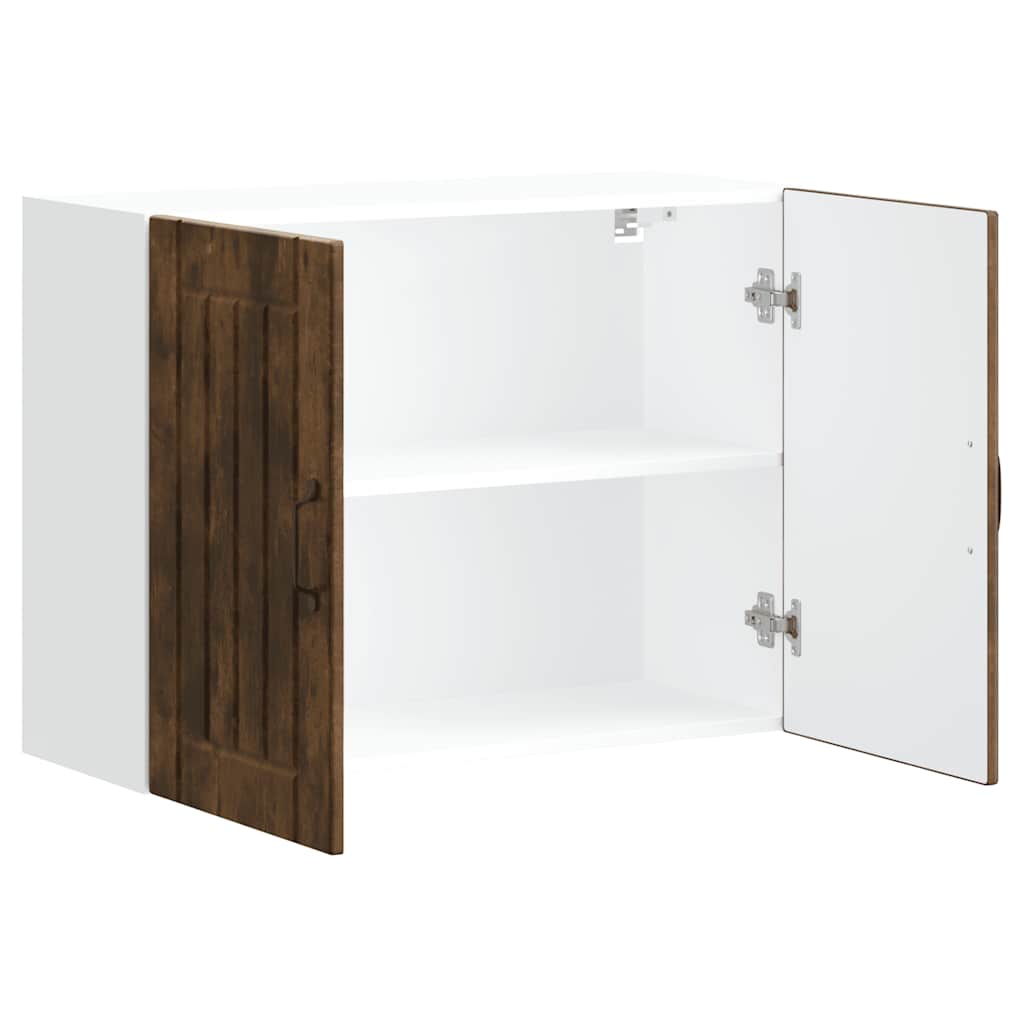 Pensile da Cucina-Mobile Cucina da Parete Lucca Rovere Fumo in Legno Multistrato 549799