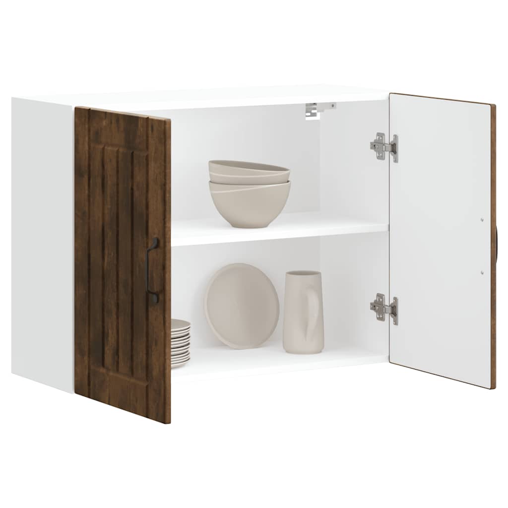 Pensile da Cucina-Mobile Cucina da Parete Lucca Rovere Fumo in Legno Multistrato 549799