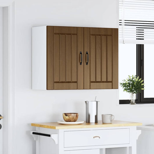 vidaXL Pensile da Cucina Lucca Rovere Marrone in Legno Multistrato