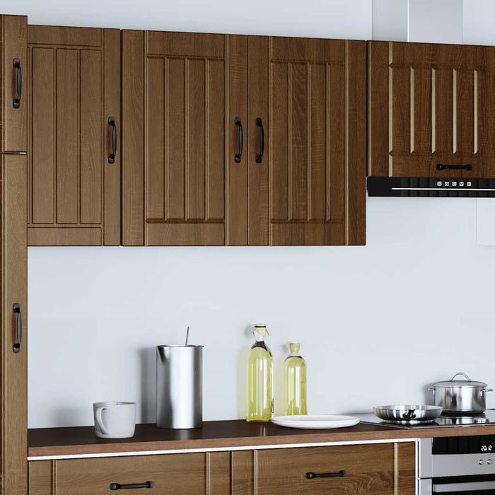 vidaXL Pensile da Cucina Lucca Rovere Marrone in Legno Multistrato