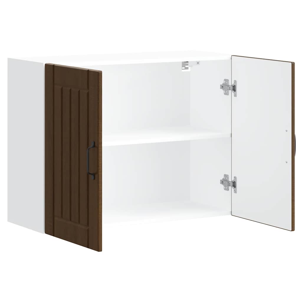 Pensile da Cucina-Mobile Cucina da Parete Lucca Rovere Marrone in Legno Multistrato 295942