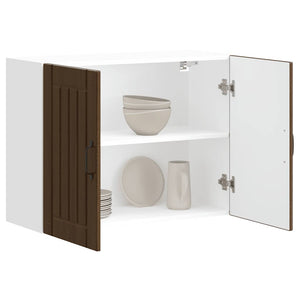 vidaXL Pensile da Cucina Lucca Rovere Marrone in Legno Multistrato