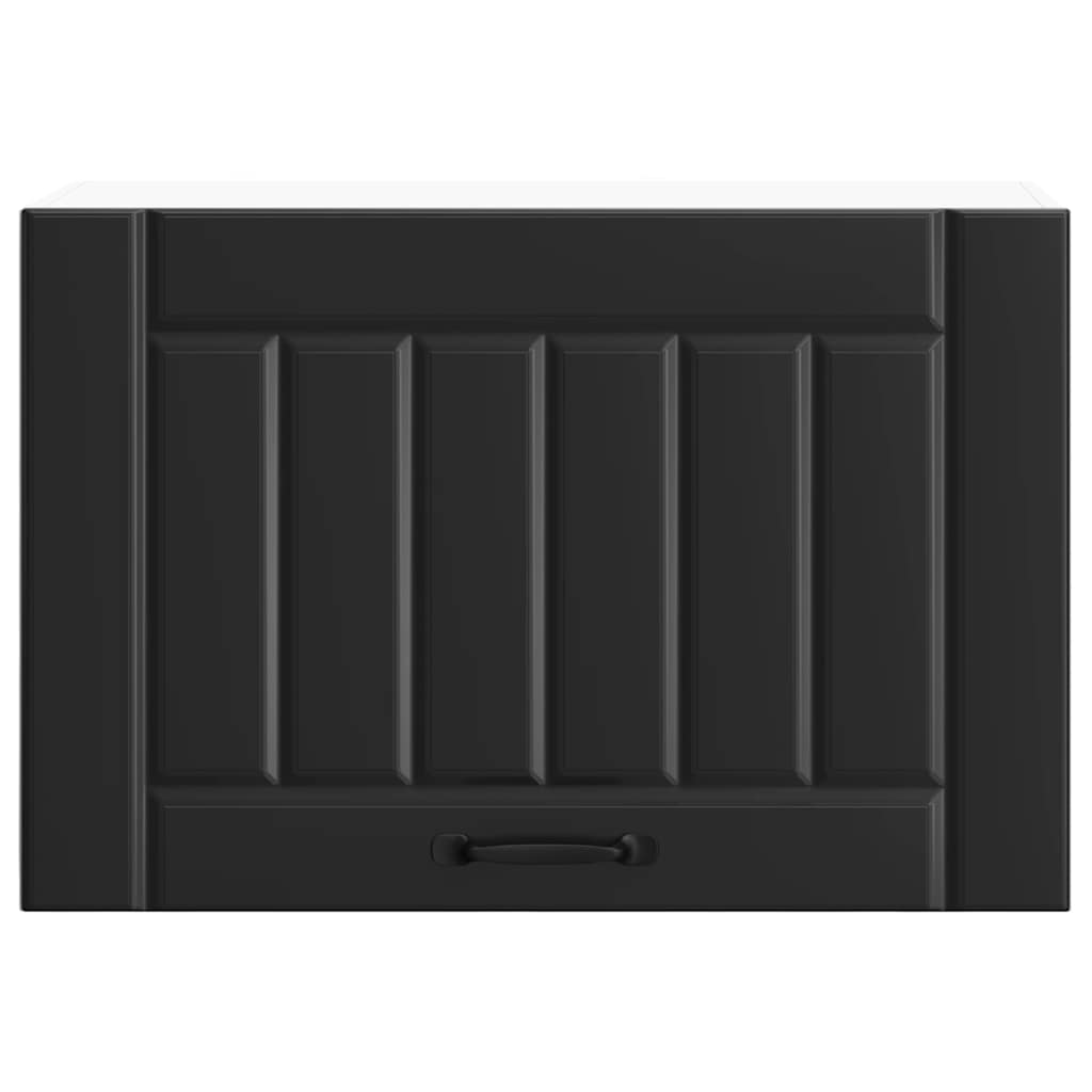 Pensile da Cucina-Mobile Cucina da Parete Lucca Nero in Legno Multistrato 100335