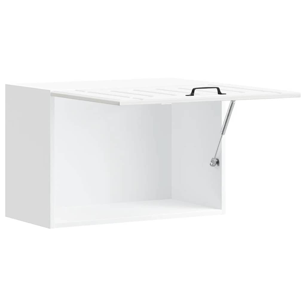 Pensile da Cucina-Mobile Cucina da Parete Lucca Bianco Lucido in Legno Multistrato 862194