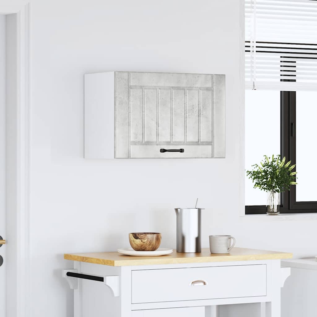 Pensile da Cucina-Mobile Cucina da Parete Lucca Grigio Cemento in Legno Multistrato 334258