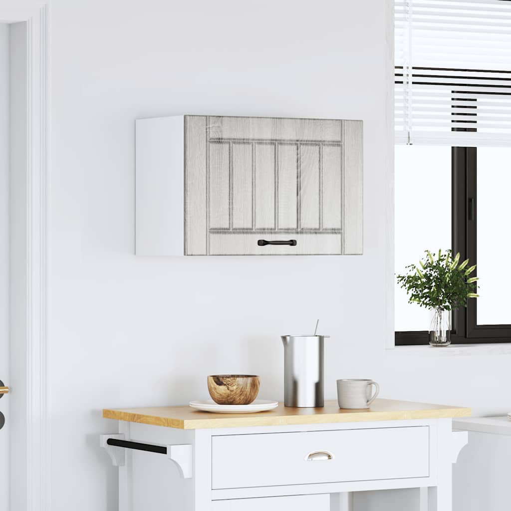 Pensile da Cucina-Mobile Cucina da Parete Lucca Grigio Sonoma in Legno Multistrato 153676