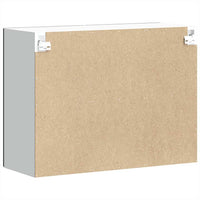 vidaXL Pensile da Cucina con Porta in Vetro Lucca Nero Truciolato