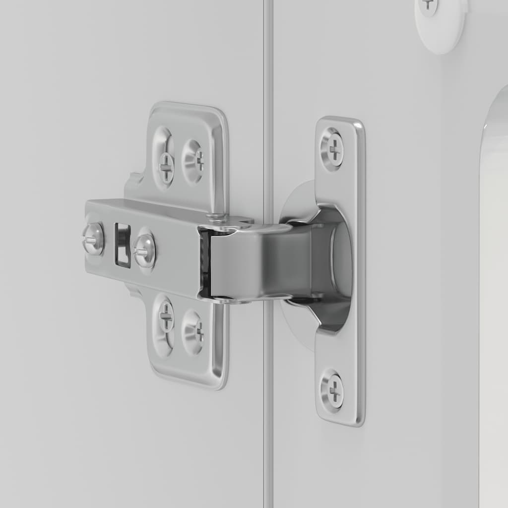 vidaXL Pensile da Cucina con Porta in Vetro Lucca Bianco Lucido