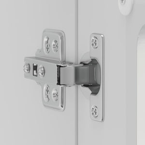 vidaXL Pensile da Cucina con Porta in Vetro Lucca Bianco Lucido