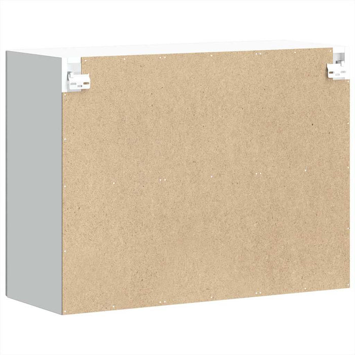 Pensile da Cucina con Porta in Vetro Lucca Grigio Cemento 853851